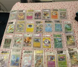 28 x Slabs Ace PSA Mix Pokemon Lot TCG bundle. Charizard Eevee English Japanese - Image 1