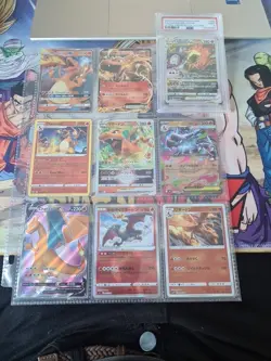 Pokemon TCG Charizard Bundle 7 Loose Singles, 1 Sealed, 1 PSA 9 Graded Card - Image 1