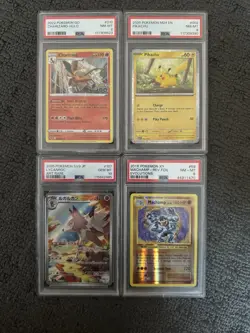 Pokemon PSA Slab Bundle PSA 8 PSA 10 Pikachu Charizard Lycanroc Machamp - Image 1