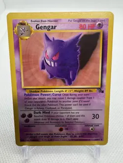Pokemon Gengar TCG Card 20/62 Fossil Regular Unlimited Rare LP Condition - Image 3