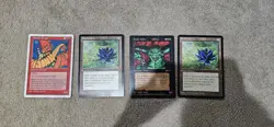 2x Black Lotus, Juzam Djinn, Shivan Dragon 6x9 Cards Oversized Magic T Gathering - Image 1