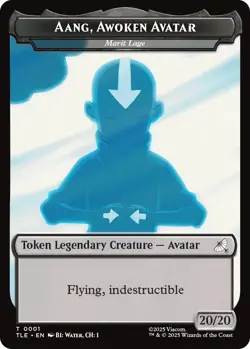 Aang, Awoken Avatar - Marit Lage // Treasure Double-Sided Token [Avatar: The La - Image 1