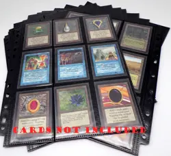 100 Docsmagic.de 18-Pocket Pages Black - Sideloading - MTG PKM YGO - 11-Hole - - Image 3