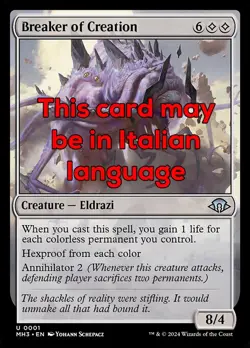 MTG BREAKER OF CREATION FOIL EXC - DISTRUTTORE DELLA CREAZIONE 1 - MH3 - MAGIC - Image 1