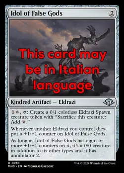 MTG IDOL OF FALSE GODS FOIL EXC - IDOLO DEGLI DEI FASULLI 210 - MH3 - MAGIC - Image 1