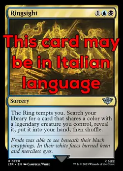 MTG RINGSIGHT FOIL EXC - VISIONE DELL'ANELLO 220 - LTR - MAGIC - Image 1