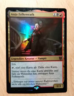 MTG Magic: # FOIL # Anja Falkenrath / Anje Falkenrath, DEUTSCH, Nearmint, Vampir - Image 2