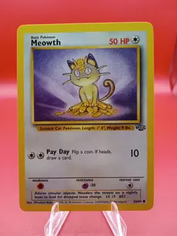 1999 Pokemon Jungle Meowth #56 - Image 1