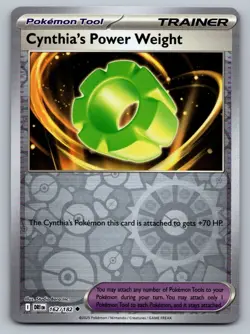 Pokemon TCG Destined Rivals Cynthia's Power Weight #162 Reverse Holo - Image 1