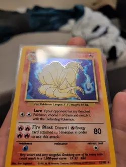 Pokemon TCG Base Set Ninetales Holo 12/102 Wizards of the Coast English - Image 2