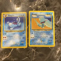 Pokemon TCG Neo Genesis Unlimited Wooper and Quagsire NM 45 And 82/111 - Image 1