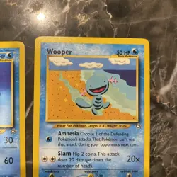 Pokemon TCG Neo Genesis Unlimited Wooper and Quagsire NM 45 And 82/111 - Image 3