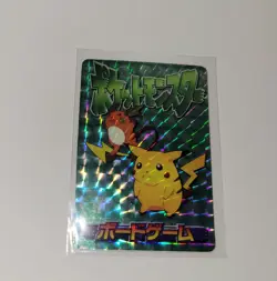 Holo Pikachu Raichu Pokemon Prism Foil Sticker Mew on Back Vintage Japan - Image 4