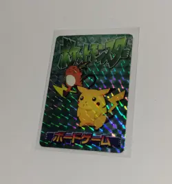 Holo Pikachu Raichu Pokemon Prism Foil Sticker Mew on Back Vintage Japan - Image 5