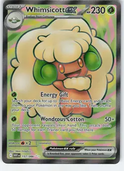 Whimsicott ex 157/086 Ultra Rare Holo SV: White Flare NM Pokemon - Image 1