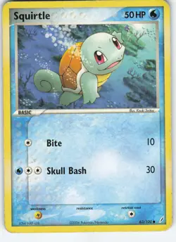 Squirtle 63/100 Crystal Guardians Common Normal MP Pokemon - Image 1