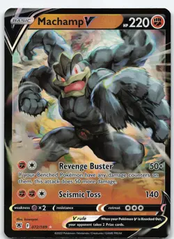 Machamp V 072/189 Ultra Rare Holo SWSH10: Astral Radiance NM Pokemon - Image 1