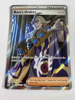 Pokemon TCG Scarlet & Violet Paldea Evolved Boss’s Order 248/193 Halo Full Art - Image 1