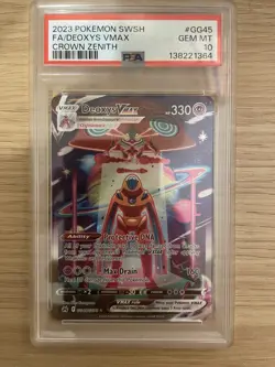 2023 POKEMON SWORD & SHIELD CROWN ZENITH #GG45 FULL ART/DEOXYS VMAX PSA 10 - Image 1