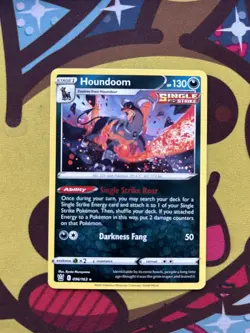 Pokemon Houndoom 096/163 - Non Holo Rare - SWSH Battle Styles - Exclusive - Image 1
