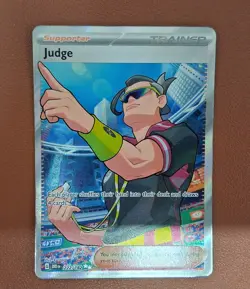 Pokemon TCG - Judge 222/182 Destined Rivals Trainer - Holo - NM/M Pack Fresh - Image 1