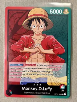 One Piece CCG Monkey.D.Luffy OP01-003 Demo Leader - Image 1