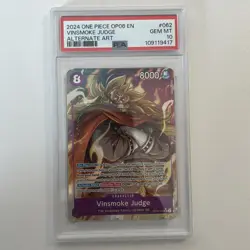 One Piece 2024 Vinsmoke Judge OP06 Alt Art Wings of the Captain #062 PSA 10 - Image 1