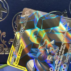 Pokemon TCG Unbroken Bonds 2019 Tag Team Lucario & Melmetal GX 203/214 SM NM - Image 3