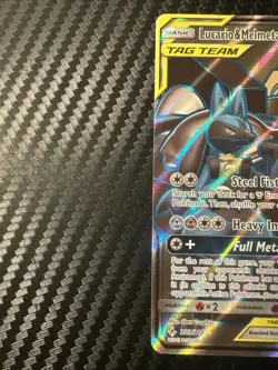 Pokemon TCG Lucario & Melmetal GX 203/214 SM Unbroken Bonds Full Art Holo NM - Image 2