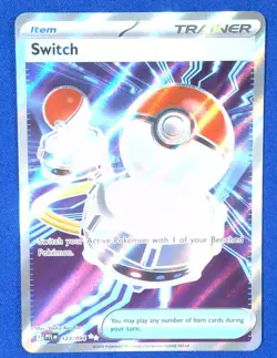 Switch 123/094 NM / M Full Art Holo Trainer Phantasmal Flames Pokemon TCG Card - Image 1