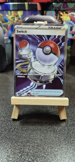 Switch 123/094 NM / M Full Art Holo Trainer Phantasmal Flames Pokemon TCG Card - Image 1
