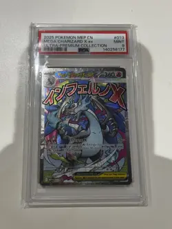 2025 POKEMON PSA 9 BLACK STAR PROMO #023 MEGA CHARIZARD X EX ULTRA-PREMIUM CARD - Image 3