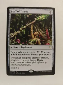 MTG Staff of Titania Commander: The Brothers' War 027/036 Regular Rare - Image 1