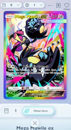Pokemon TCG Pocket - Mega Mawile Rainbow Rare 2⭐, Fantastical Parade, English - Image 1