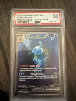 PSA 9 MINT 2023 Pokemon Blastoise ex 200/165 Special Illustration Rare - Image 1