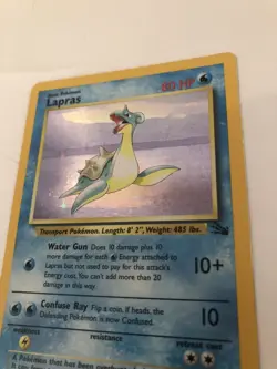 1999 Pokemon TCG Lapras Holo Rare Fossil Set #10/62 Moderately Played - Image 2