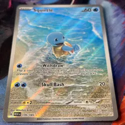 Pokemon TCG Squirtle 170/165 Scarlet & Violet 151 Illustration Rare Holo Card NM - Image 2