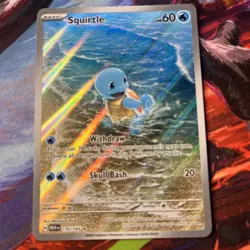 Pokemon TCG Squirtle 170/165 Scarlet & Violet 151 Illustration Rare Holo Card NM - Image 4