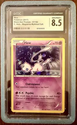 2017 Pokemon XY Mew Holo XY192 Black Star Promo CGC Graded 8.5 - Image 1