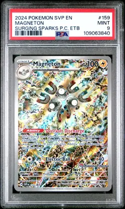 Pokemon - Magneton SVP 159 Surging Sparks Pokemon Center Stamp ETB Promo - PSA 9 - Image 1