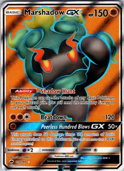 Marshadow GX (Full Art) 137/147 SM - Burning Shadows Pokemon TCG NM - Image 1