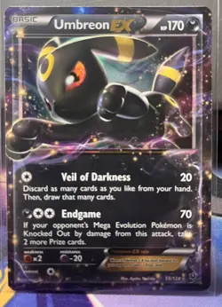 Pokemon TCG Umbreon-EX Fates Collide 55/124 Holo Holo Rare ex - Image 1