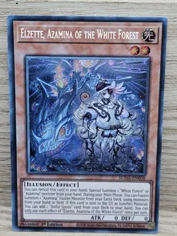 Elzette Azamina of the White Forest SUDA-EN008 1st Edition Yugioh Card TCG (9) - Image 1