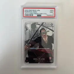 2022 One Piece JPN OP01-ROMANCE Dawn Alternate Art #001 Roronoa Zoro PSA 9 - Image 1