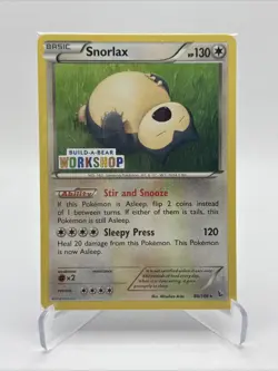Build a Bear Pokemon Card Snorlax Promo Trading Card 80/106 TCG SEALED STAMPED - Image 1