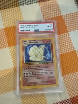 1999 Pokemon TCG English Base Set Unlimited #12/102 Ninetales-Holo PSA 6 EX-MT ! - Image 1