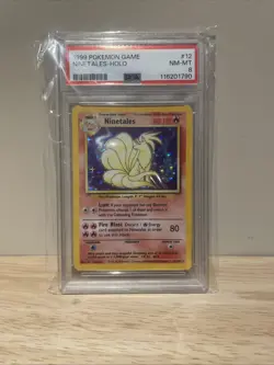 1999 Pokemon Base Set Unlimited Ninetales #12 Holo Rare 12/102 - PSA 8 NM-MT - Image 1