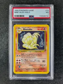 1999 Pokemon NINETALES 12/102 Base Set Unlimited Holo Rare English PSA 7 - Image 1