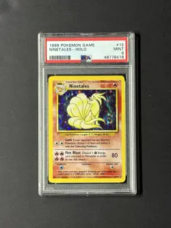 1999 Pokemon Base Set Unlimited Ninetales Holo PSA 9 Mint 12/102 - Image 1