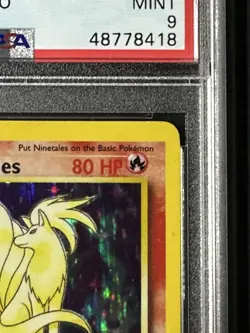1999 Pokemon Base Set Unlimited Ninetales Holo PSA 9 Mint 12/102 - Image 3